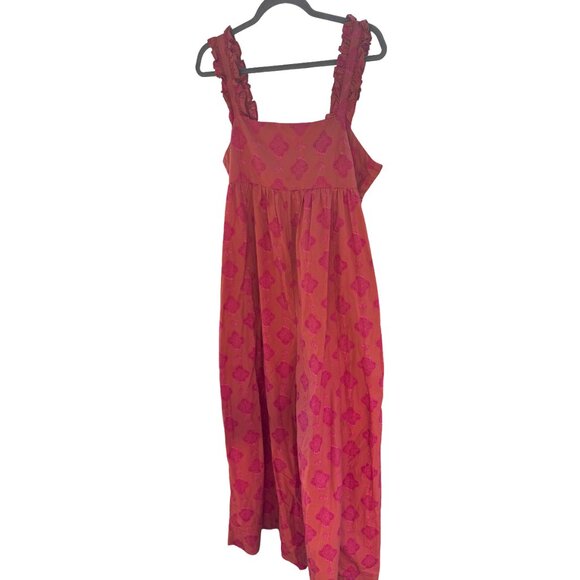Free People Katya Printed One Piece  - 100% Cotton Wide Leg Jumpsuit - Size M - Picture 3 of 10
